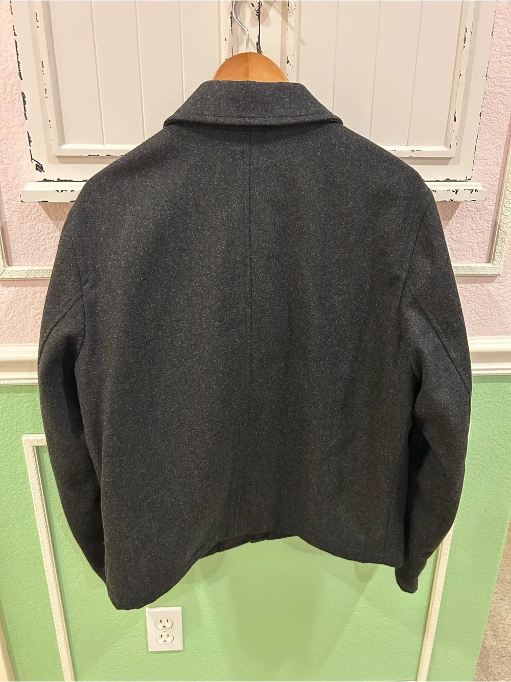 Banana Republic Men's Charcoal Zip-Front Jacket Medium